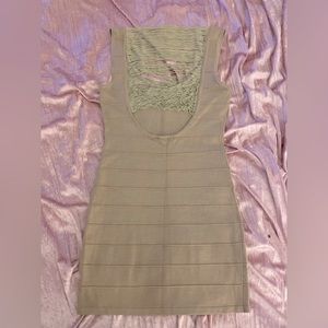 Foreign Exchange Open Back Bodycon Dress. Size L
